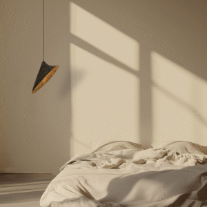 25174 מנורת תלייה חד פעמית 1*E27 משי תיבת- אקריליק שחור