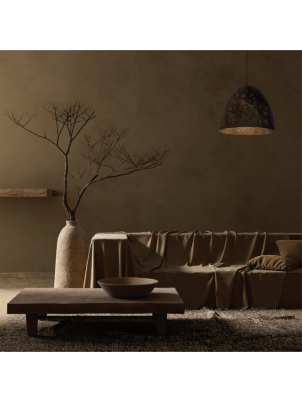 25175 מנורת תקרה חד פאזית 1*E27 משי - נייר - אקריליק שחור