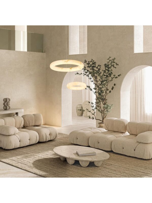 2543 מנורת תקרה עגולה LED 35W 3000K אלבסטר