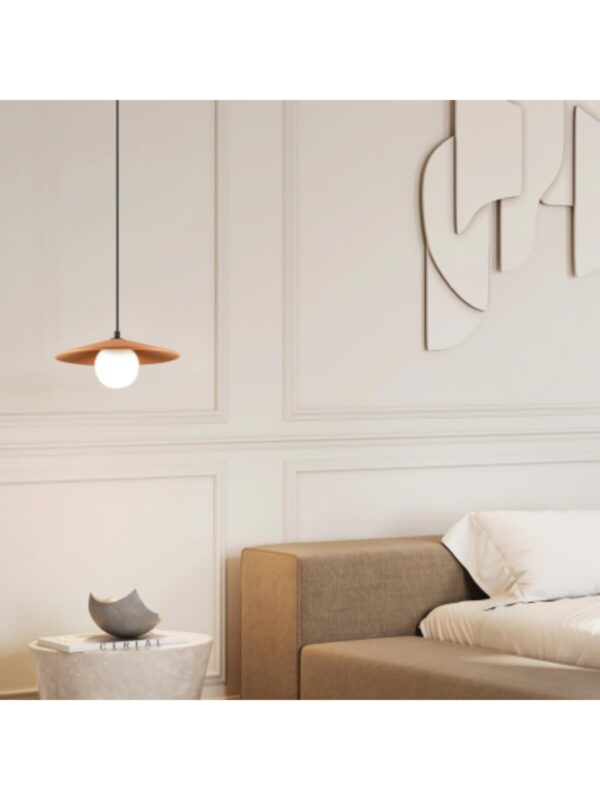 2598 מנורת תקרה חד-פעמית G9 מקסימום 9W שחור מתכת - טרקוטה קרמית