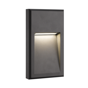 E346 פנס סקאלופטים חיצוני LED 6W 3000K אלומיניום בגוון גרפיט