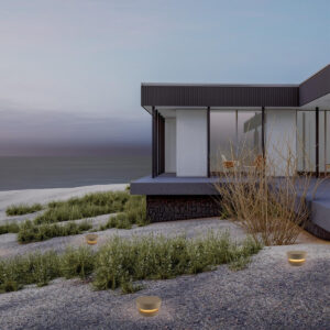 E479 אור חוץ למשטח - פנס LED 7W בטון - זכוכית IP65