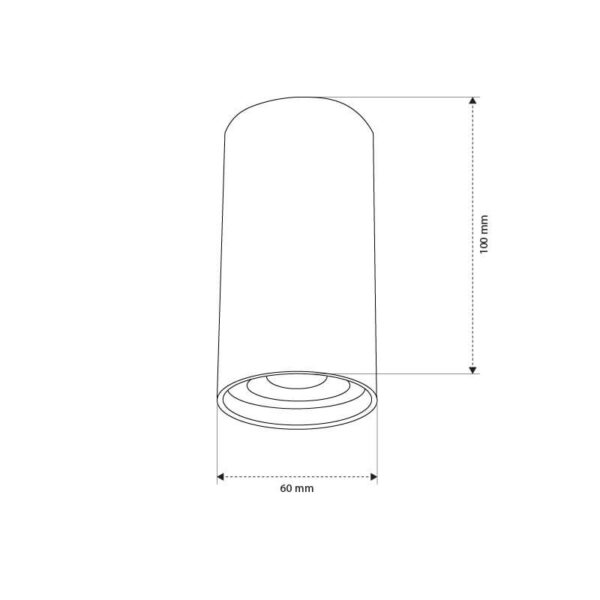 L - צילינדר צמוד תקרה קצר/בינוני/ארוך GU10