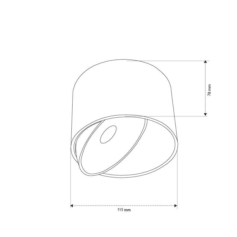 L - צילינדר סאן צמוד תקרה מתכוונן