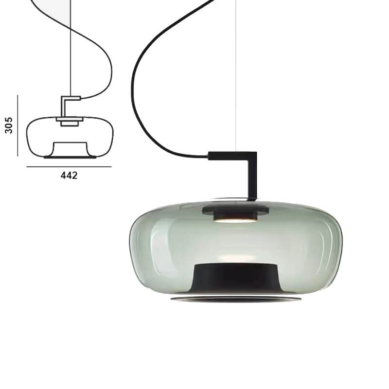 L - סדרת ברוק מנורת תליה זכוכית