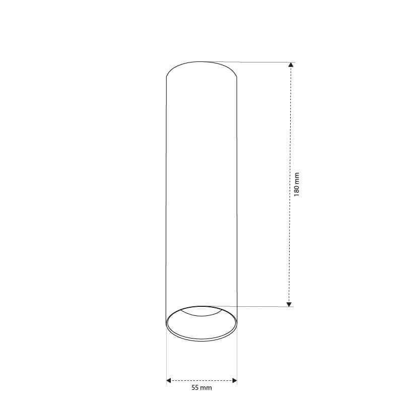 L - צילינדר צמוד תקרה קצר/בינוני/ארוך LED