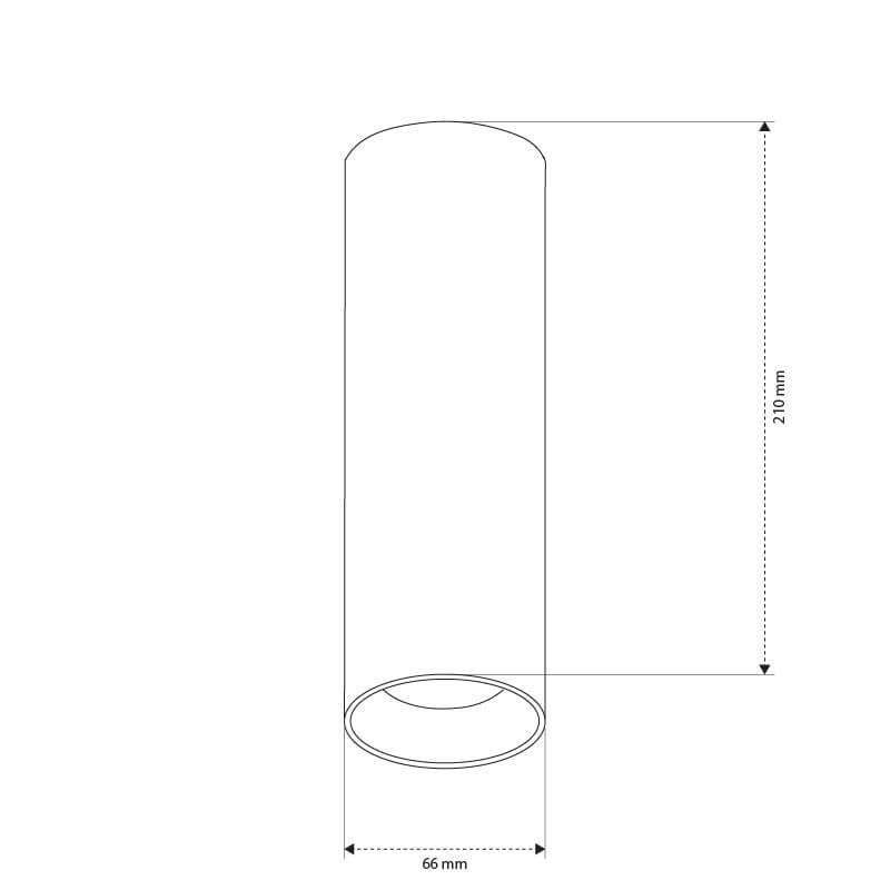L - צילינדר צמוד תקרה קצר/בינוני/ארוך LED
