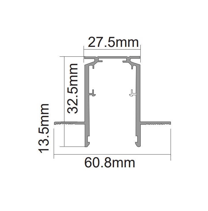 O - ענבל N פס מגנטי שקוע טרימלס