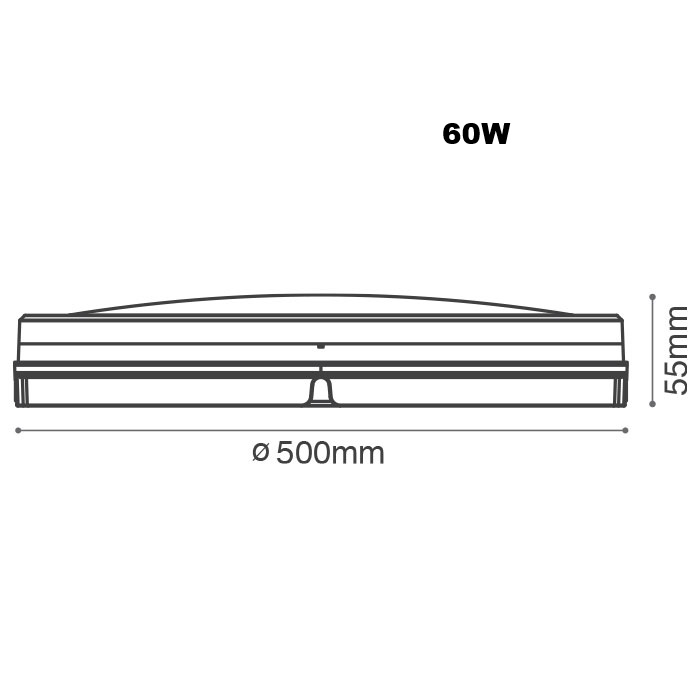 EU - צמוד תקרה סדרת AURA עגול 20W/30W/40W/50W/60W