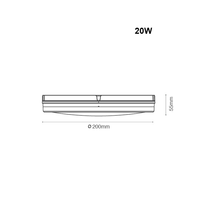 EU - צמוד תקרה סדרת AURA עגול 20W/30W/40W/50W/60W