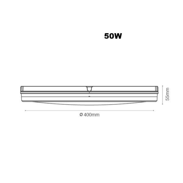 EU - צמוד תקרה סדרת AURA עגול 20W/30W/40W/50W/60W