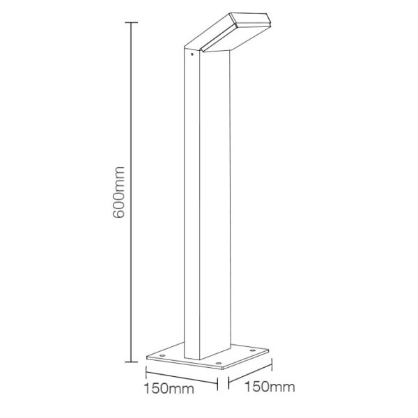 EU - בולרד מנהטן 3000K 12W 24V IP54