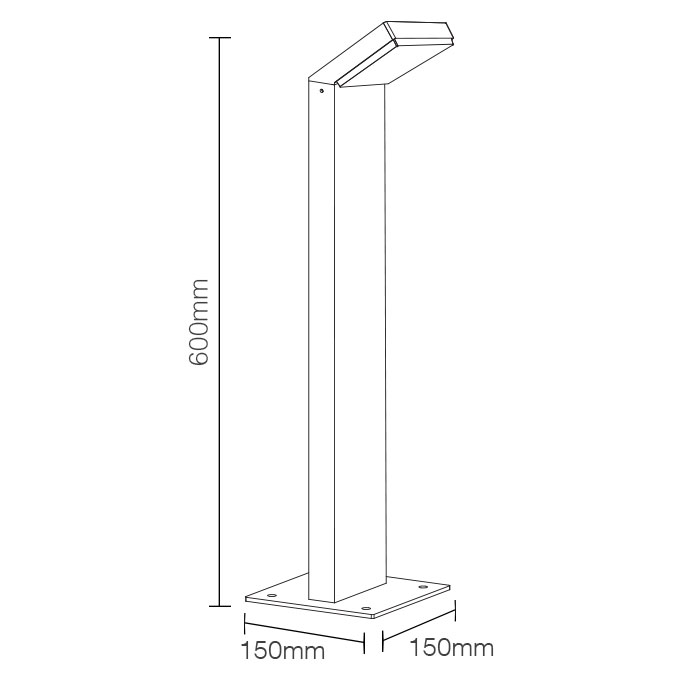 EU - בולרד מנהטן 3000K 12W 24V IP54