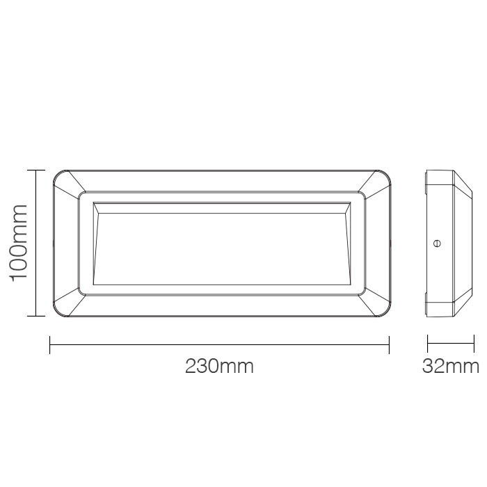 EU - צמוד קיר חומה אריס DOWN IP54 10W 3000K
