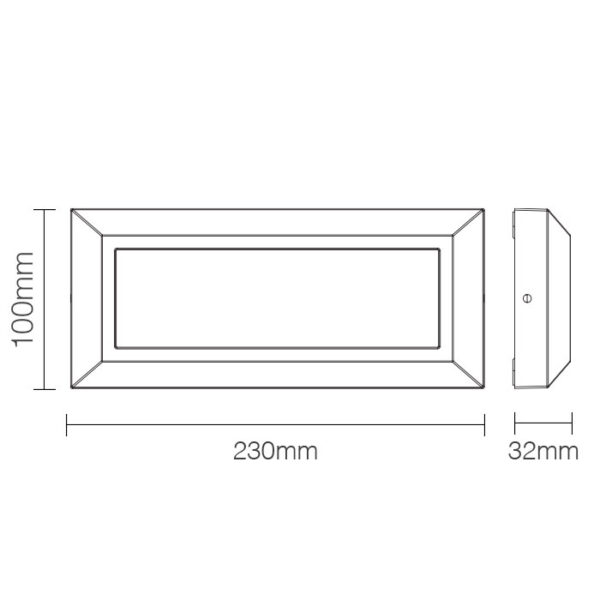 EU - צמוד קיר חומה אסטרו 3000K 10W IP54