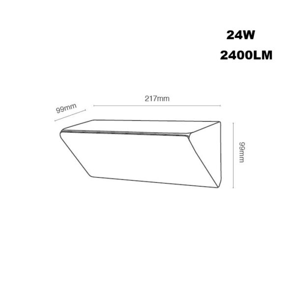 EU - צמוד קיר אלומיניום סדרת קרן IP54 24W-40W-65W