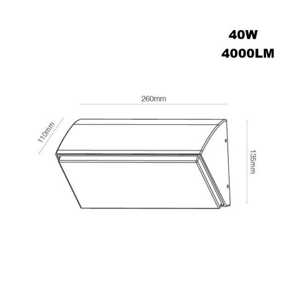 EU - צמוד קיר אלומיניום סדרת קרן IP54 24W-40W-65W