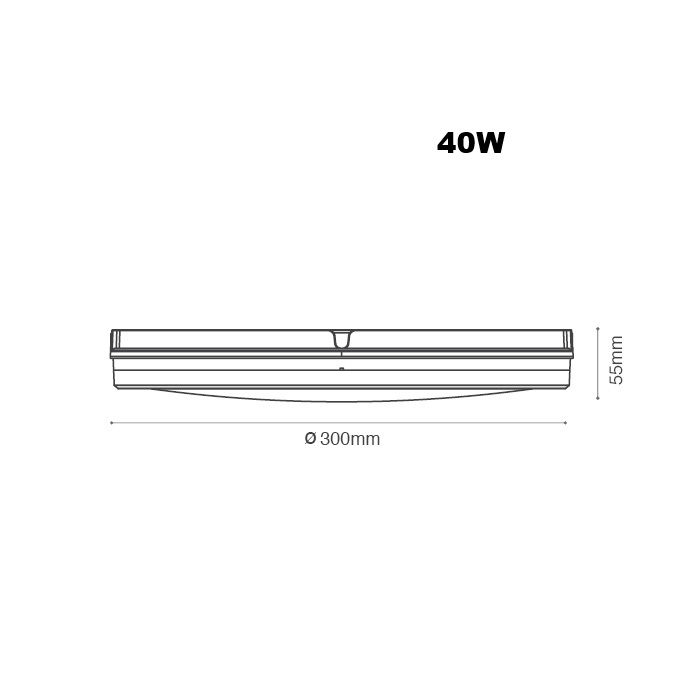 EU - צמוד תקרה סדרת AURA עגול 20W/30W/40W/50W/60W