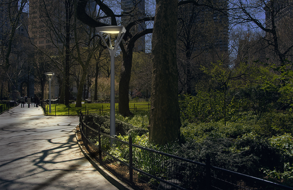 EU - ראש תאורת רחוב/גינה לד 60W CCT - מרובע - לעמוד בקוטר 60 מ"מ