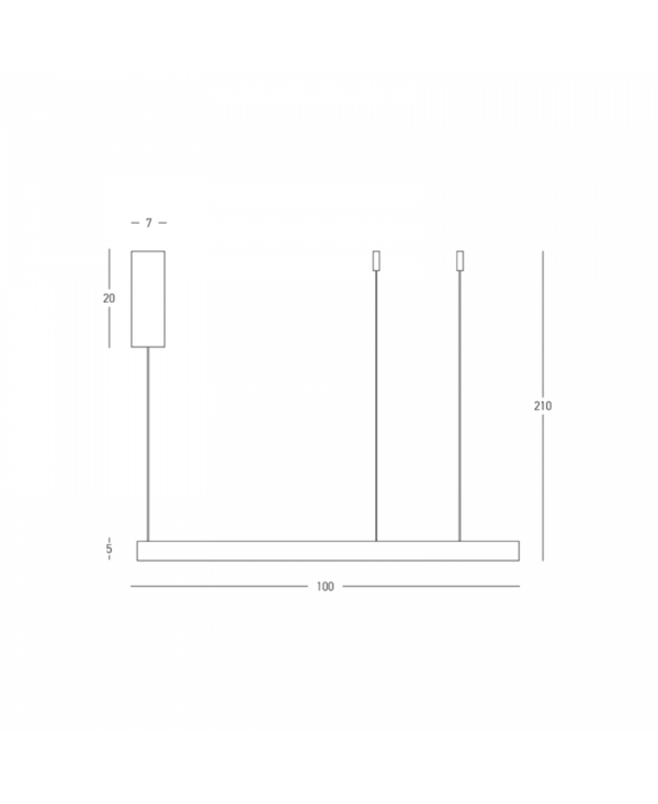 Z-25371 PENDANT LED LIGHT UP-DOWN 88W 3000K BLACK ALUMINIUM - ACRYLIC