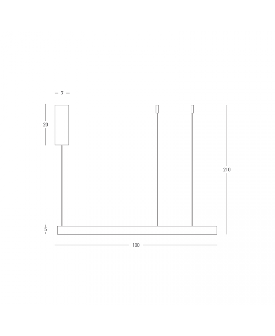 Z-25371 PENDANT LED LIGHT UP-DOWN 88W 3000K BLACK ALUMINIUM - ACRYLIC