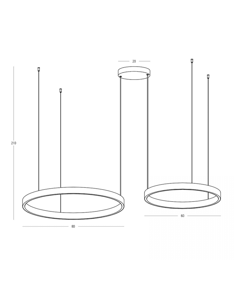 Z-25372/25373/25374 PENDANT LED LIGHT UP-DOWN 118W 3000K BLACK/NICKEL/COFFEE