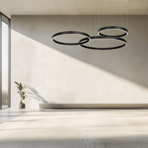 Z-25375 PENDANT LED LIGHT UP-DOWN 174W 3000K BLACK ALUMINIUM - ACRYLIC