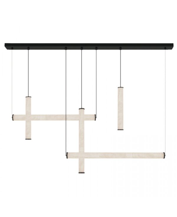 Z-25421 PENDANT LED LIGHT 93W 3000K SANDY BLACK METAL - ALUMINIUM - ALABASTER
