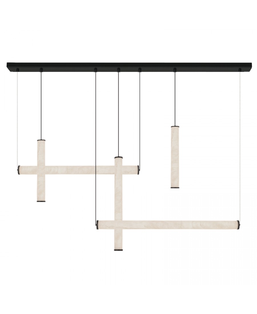 Z-25421 PENDANT LED LIGHT 93W 3000K SANDY BLACK METAL - ALUMINIUM - ALABASTER
