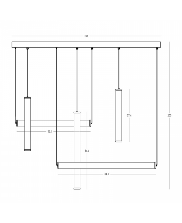 Z-25421 PENDANT LED LIGHT 93W 3000K SANDY BLACK METAL - ALUMINIUM - ALABASTER