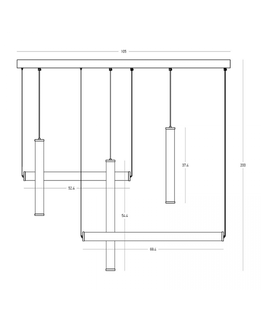 Z-25421 PENDANT LED LIGHT 93W 3000K SANDY BLACK METAL - ALUMINIUM - ALABASTER