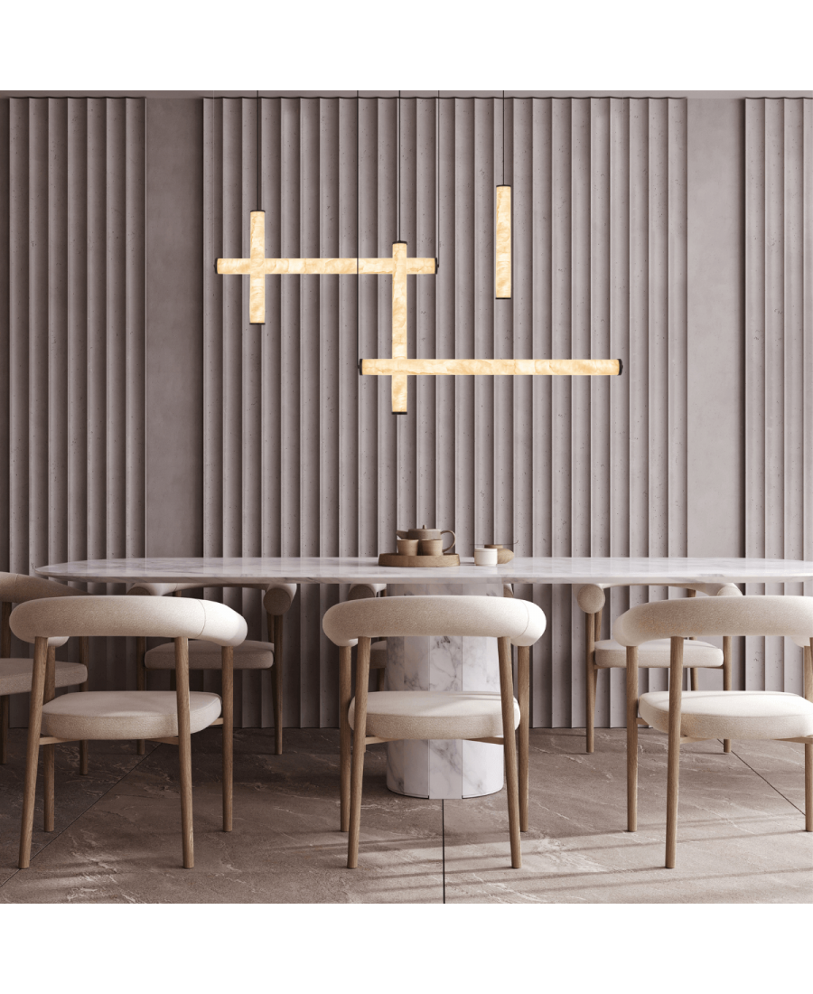 Z-25421 PENDANT LED LIGHT 93W 3000K SANDY BLACK METAL - ALUMINIUM - ALABASTER