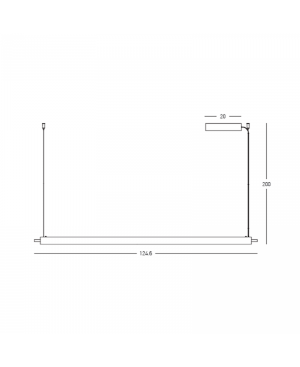 Z-25446/25447 PENDANT LED LINE LIGHT 33W 3000K TRIAC BRUSHED GOLD/COFFEE
