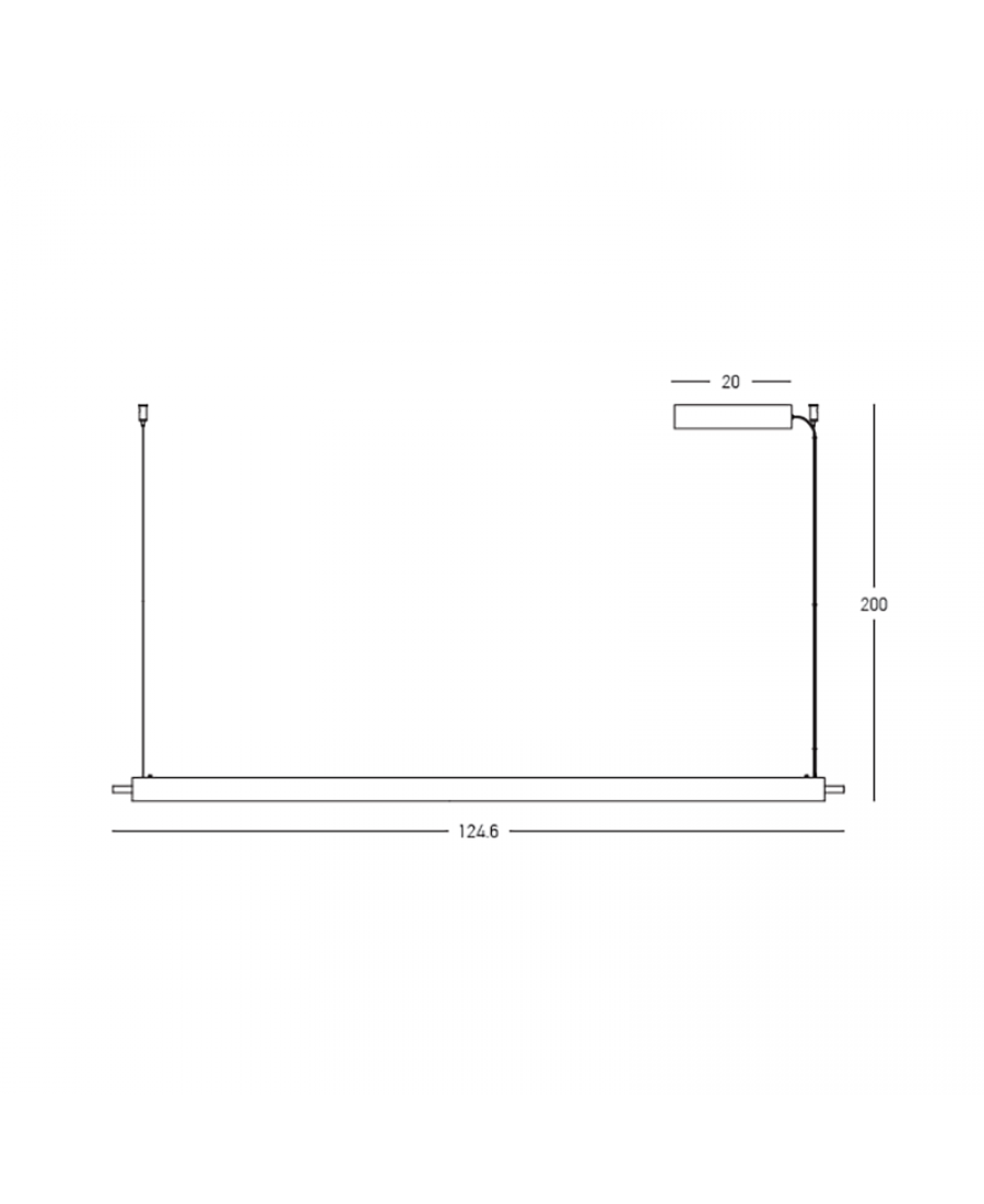 Z-25446/25447 PENDANT LED LINE LIGHT 33W 3000K TRIAC BRUSHED GOLD/COFFEE