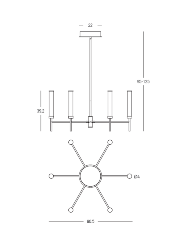 Z-25448/25449 PENDANT LED LIGHT 46W 3000K TRIAC BRUSHED GOLD/COFFEE