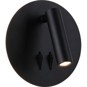 EU - מנורת צמוד קיר קריאה עגולה 3W+6W IP20 אור חם