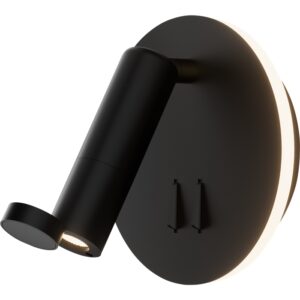 EU - מנורת צמוד קיר קריאה עגולה 3W+6W IP20 אור חם