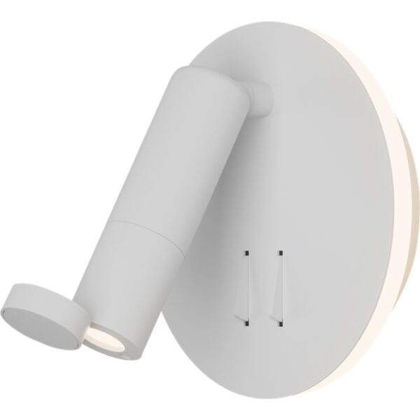 EU - מנורת צמוד קיר קריאה עגולה 3W+6W IP20 אור חם