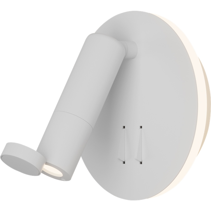 EU - מנורת צמוד קיר קריאה עגולה 3W+6W IP20 אור חם