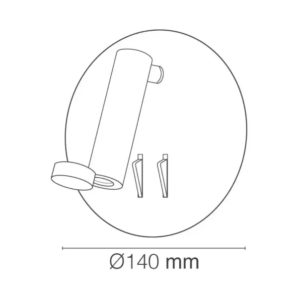 EU - מנורת צמוד קיר קריאה עגולה 3W+6W IP20 אור חם