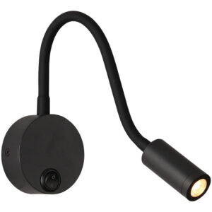 EU - צמוד קיר מתכוונן סדרת POINTER זרוע גמישה לחצן הפעלה 3000K 3W