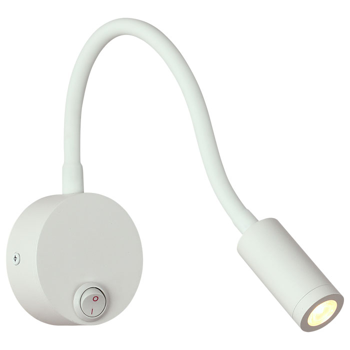 EU - צמוד קיר מתכוונן סדרת POINTER זרוע גמישה לחצן הפעלה 3000K 3W